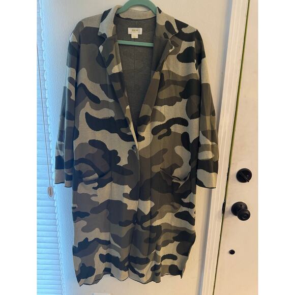 Anthropologie Maeve Kieran Sweater Coat, size XS, camo, schaket - Picture 3 of 8